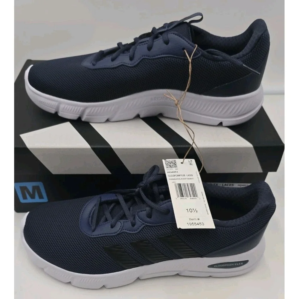 Adidas Cloudfoam Flex Mens 10.5 Sneakers NWT Comfort Athleisure Sport Casual